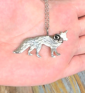 Fox Necklace With Roses