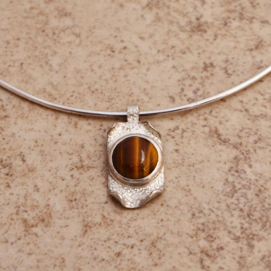 Tiger Eye Scroll Necklace